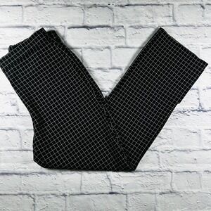Massimo Fabbro Women's Black White Grid Dress Pants Office Career Size 8